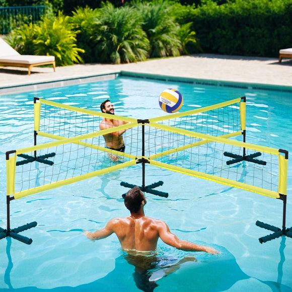 Everfit Water Volleyball Net Set Portable Swimming Pool Nets Game 4 Anchor Bags - RnR Galore