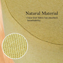Fabric Ottoman Round Wooden Leg Foot Stool - MUSTARD YELLOW - RnR Galore