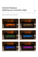 Fireplace Flame Effect Aroma Diffuser & Humidifier with 7 - Colour Light, Timer & Remote Control(Light Wood Grain) - RnR Galore