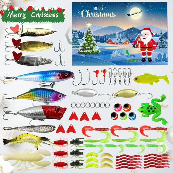 Fishing Lures Tackle Set for Fisher Men, Father, Granpa, Boys - 2025 Christmas Surprise Gift 78pcs - RnR Galore