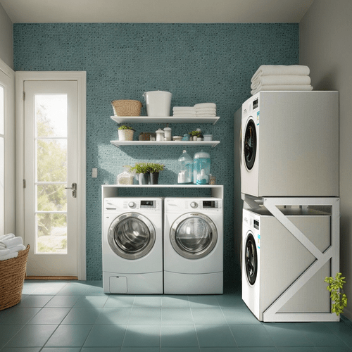Fits all front - loading washers Fixed - height Drying machine stand V4.0 Machine AU - RnR Galore