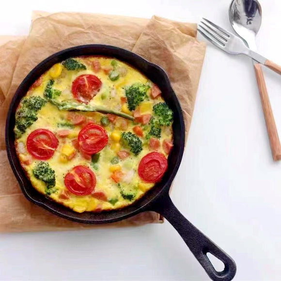 Five - piece set Heavy Duty Cast Iron Skillet & Grill Pan Thickened Vintage Style Cookware for Steak Breakfast & Camping - RnR Galore