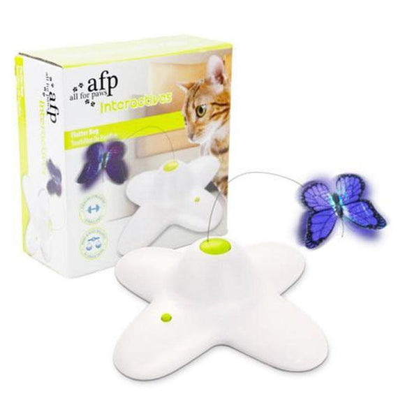 Flutter Bug Butterfly Cat Toy - Interactive Teaser Pet Kitty Play - All for Paws - RnR Galore