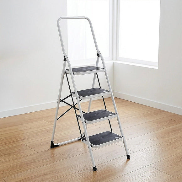 Foldable Non Slip 4 Step Steel Ladder - RnR Galore