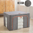Foldable Storage Box Crushed Steel Frame Clothes Quilt Toys Organizer 24L - RnR Galore