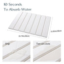 Folding Diatomaceous Earth Countertop Drain Mat - Quick Dry, Non - Slip & Easy Clean Absorbent Pad(white) - RnR Galore