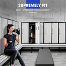 Fortia 6 Door Metal Storage Cabinet Lockers for Gym Office - Black and Grey - RnR Galore