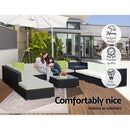 Gardeon 12PC Sofa Set with Storage Cover Outdoor Furniture Wicker - RnR Galore