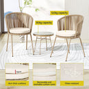 Gardeon 3PC Outdoor Bistro Set Patio Furniture Rope Setting Chairs Table Beige - RnR Galore
