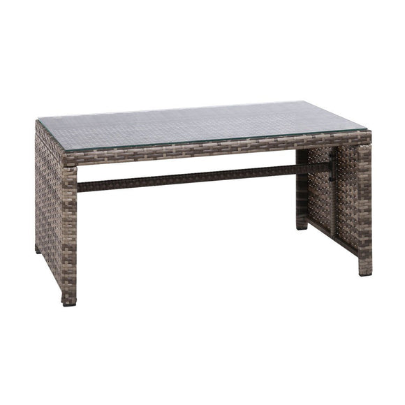 Gardeon 4 PCS Outdoor Sofa Set with Storage Cover Rattan Chair Furniture Grey - RnR Galore