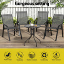 Gardeon 4PC Outdoor Dining Chairs Stackable Lounge Chair Patio Furniture Grey - RnR Galore