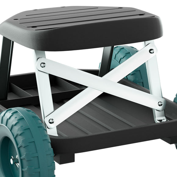 Gardeon Garden Cart Rolling Stool with Wheels Gardening Helper Seat Farm Yard - RnR Galore
