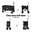 Gardeon Garden Cart with Opening Rear Black - RnR Galore