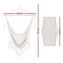 Gardeon Hammock Chair Swing Camping Mesh Cream - RnR Galore