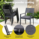 Gardeon Outdoor Dining Set 9PCS Aluminum Extendable Table Chairs Patio Furniture - RnR Galore