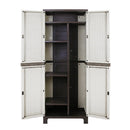 Gardeon Outdoor Storage Cabinet Box 173cm Lockable Cupboard Sheds Adjustable Rattan Beige - RnR Galore