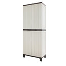 Gardeon Outdoor Storage Cabinet Box 173cm Lockable Cupboard Sheds Garage Adjustable Beige - RnR Galore