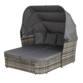 Gardeon Outdoor Sun Lounge Setting Patio Furniture Wicker Sofa Garden Day Bed - RnR Galore