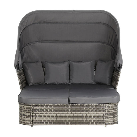 Gardeon Outdoor Sun Lounge Setting Patio Furniture Wicker Sofa Garden Day Bed - RnR Galore