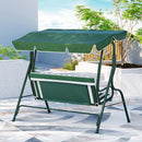 Gardeon Outdoor Swing Chair Garden Bench Furniture Canopy 3 Seater White Green - RnR Galore