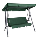 Gardeon Outdoor Swing Chair Garden Chair Bench Furniture Canopy 3 Seater Green - RnR Galore