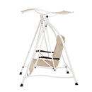 Gardeon Outdoor Swing Chair Garden Lounger Furniture Canopy 2 Seater Beige - RnR Galore