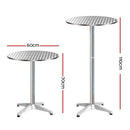 Gardeon Set of 6 Outdoor Bar Table Aluminium Round 70/110CM - RnR Galore