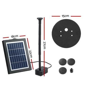Gardeon Solar Pond Pump Water Fountain Submersible Floating Bird Bath 190L/H - RnR Galore