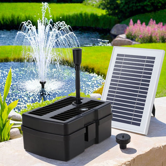 Gardeon Solar Submersible Water Pond Fountain Pump with Filter Box 4.6FT 470L/H - RnR Galore
