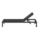 Gardeon Sun Lounge Outdoor Lounger Aluminium Folding Beach Chair Wheels Black - RnR Galore