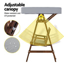 Gardeon Wooden Swing Chair Garden Bench Canopy 3 Seater Outdoor Furniture - RnR Galore