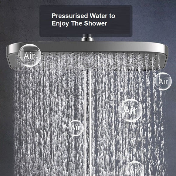 Geobella S31 Luxury Shower System Hot Cold Mixer Shower Set Bathroom Thermostatic SPA Rainfall Bath Tap Bathtub Wall Mount LED Digital Faucet - RnR Galore