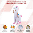 Giant Unicorn Fancy Dress Fan Inflatable Costume Suit - RnR Galore