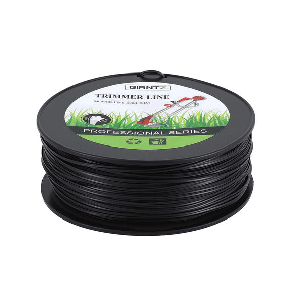 Giantz 100M Whipper Snipper Trimmer Line 3.0mm Star Nylon String Cord Black - RnR Galore