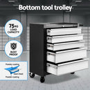 Giantz 15 Drawers Tool Chest Trolley Toolbox 2 - in - 1 Storage Black& Grey - RnR Galore
