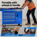 Giantz 6 Drawer Tool Chest Trolley Cabinet Cart Toolbox Storage Organiser Wheels - RnR Galore
