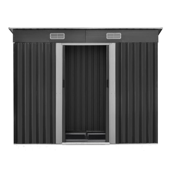 Giantz Garden Shed 2.38x1.31M w/Metal Base Sheds Outdoor Storage Tool Workshop Sliding Door - RnR Galore