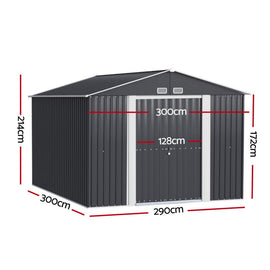 Giantz Garden Shed 3x3M Outdoor Storage Tool Workshop House Shelter - RnR Galore