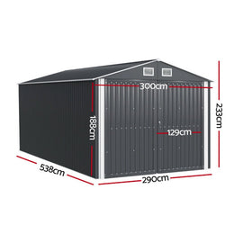 Giantz Garden Shed Sheds Outdoor Storage 3x5.38M Tool Workshop House Shelter - RnR Galore