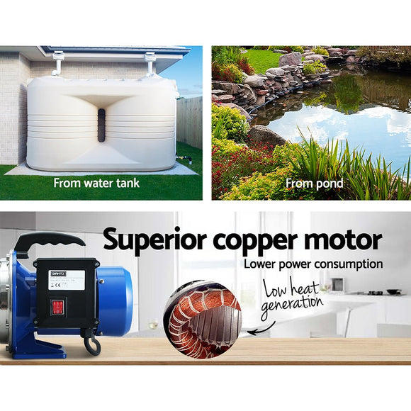 Giantz Garden Water Pump Jet High Pressure Stage Controller Garden Irrigation - RnR Galore