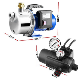 Giantz Garden Water Pump Jet High Pressure Stage Controller Garden Irrigation - RnR Galore