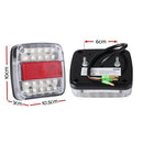 Giantz Pair 26 LED Tail Lights Stop Reverse Indicator 12V Ute Trailer Truck - RnR Galore