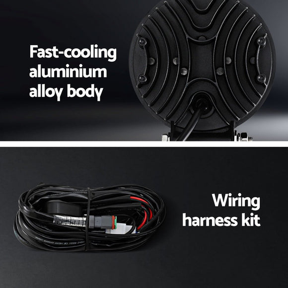 Giantz Pair LED Driving Lights 4.5 Inch Flood Spot Lights Car Truck SUV 12V 24V - RnR Galore