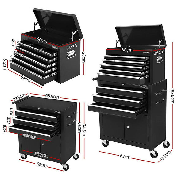 Giantz Tool Chest Trolley 12 Drawers Storage Cabinet Toolbox - RnR Galore