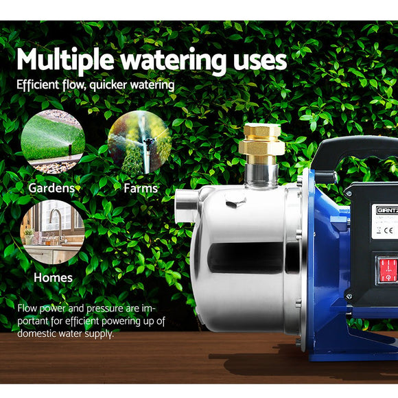 Giantz Water Pump High Pressure 1100W Stage Jet Rain Tank Pond Garden Irrigation - RnR Galore