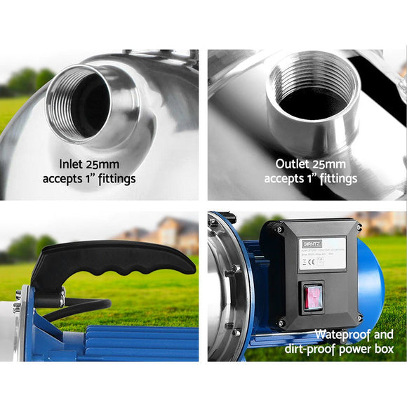 Giantz Water Pump High Pressure 1100W Stage Jet Rain Tank Pond Garden Irrigation - RnR Galore