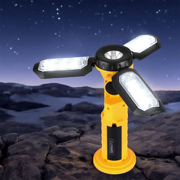 Giantz Work Light Rechargeable USB Cordless LED Lamp Hook Rotation Folding - RnR Galore