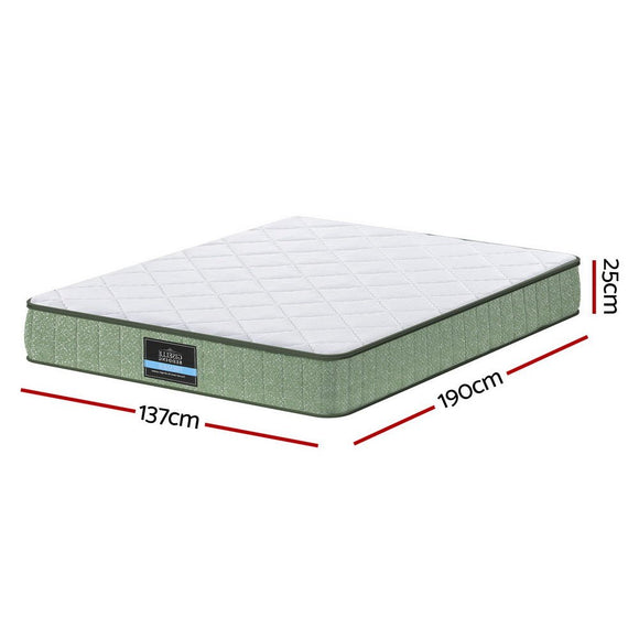 Giselle 25cm Memory Foam Mattress Dual Layer Zipper Cover Cool Charcoal Foam Mattresses Double - RnR Galore
