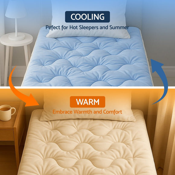 Giselle 5cm Mattress Topper Pillowtop toppers Double - Sided Single - RnR Galore