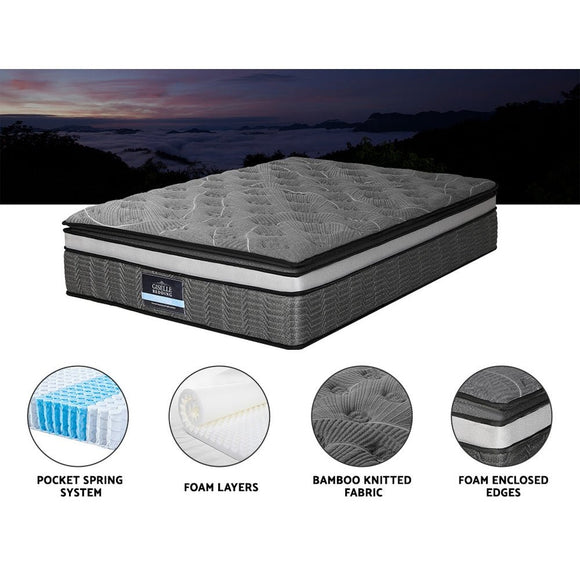 Giselle Bedding 34cm Mattress Double Layer Pocket Spring King - RnR Galore